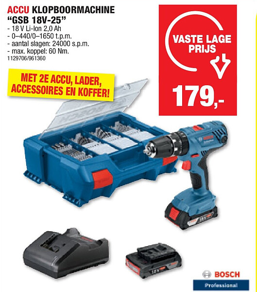 ACCU KLOPBOORMACHINE “GSB 18V-25”