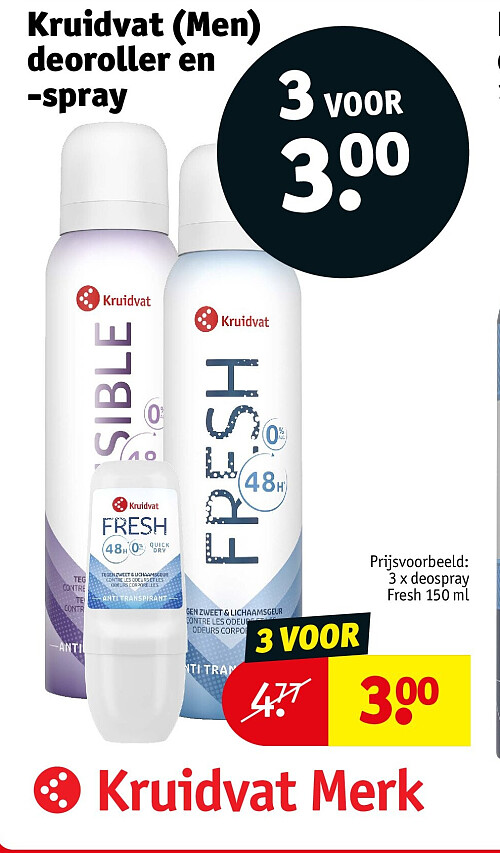 Kruidvat (Men) deoroller en -spray