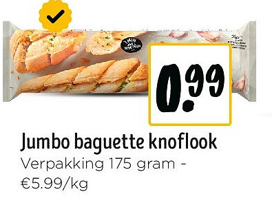 Jumbo baguette knoflook