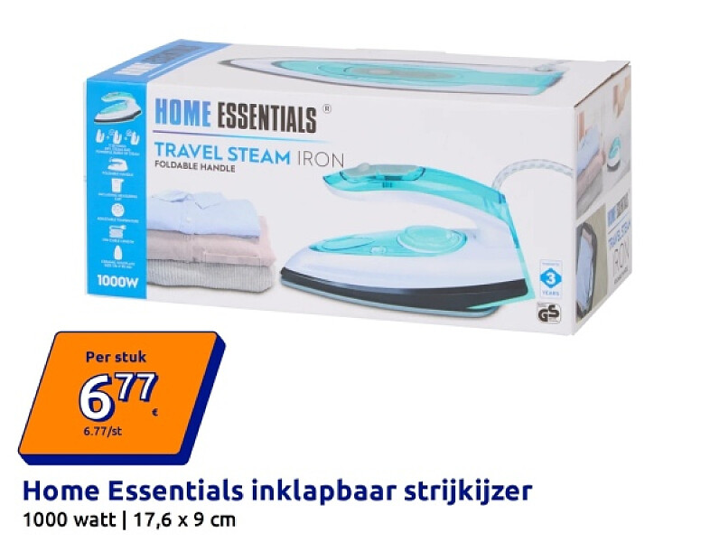 Home Essentials inklapbaar strijkijzer