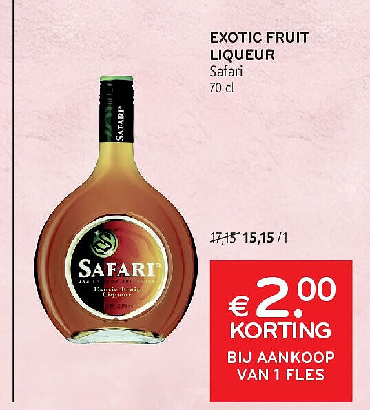 Safari Exotic Fruit Liqueur 70 cl