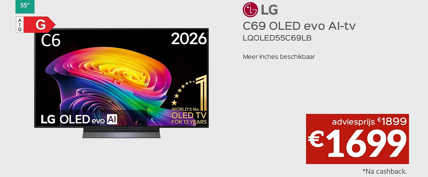 LG C69 OLED evo Al-tv LQOLED55C69LB