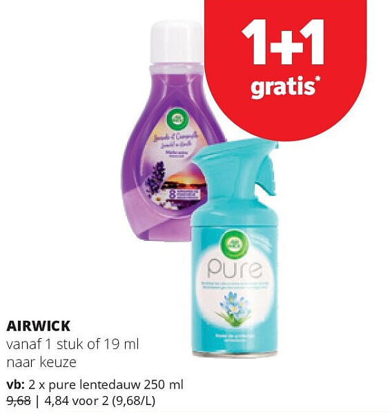 AIRWICK vanaf 1 stuk of 19 ml