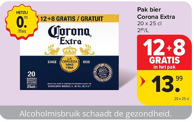 Pak bier Corona Extra