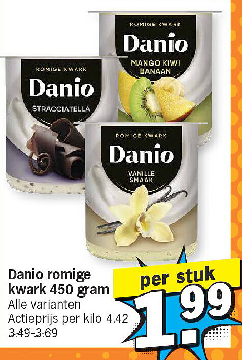 Danio romige kwark 450 gram