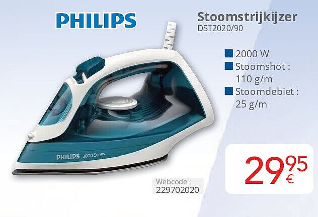 Philips Stoomstrijkijzer DST2020/90