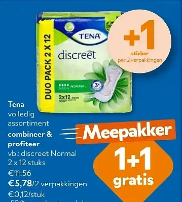 Tena volledig DUO PACK 2 Х 12 assortiment
