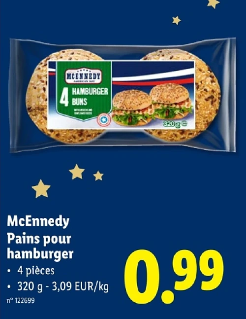 Pains pour hamburger