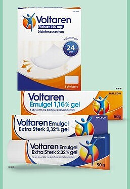 Voltaren diclofenac pleister en emulgels
