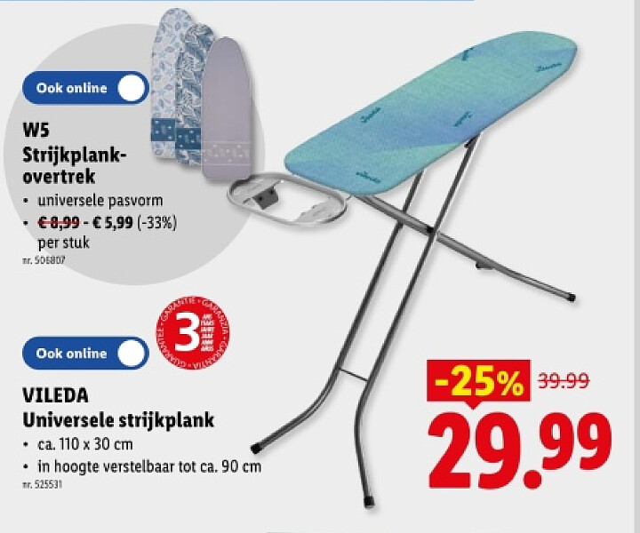 Universele strijkplank