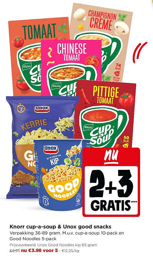 Knorr cup-a-soup & Unox good snacks
