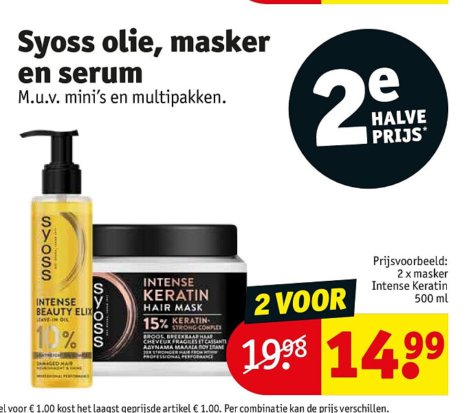 Syoss olie, masker en serum