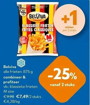 Belviva alle frieten 875 g