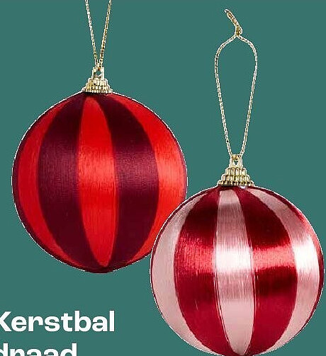 Kerstbal draad gestreept