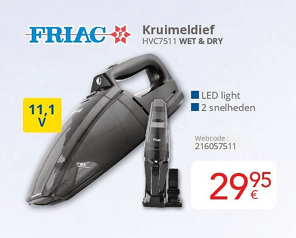 Friac Kruimeldief HVC7511 WET & DRY