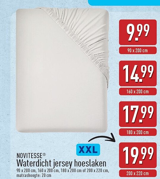 Waterdicht jersey hoeslaken