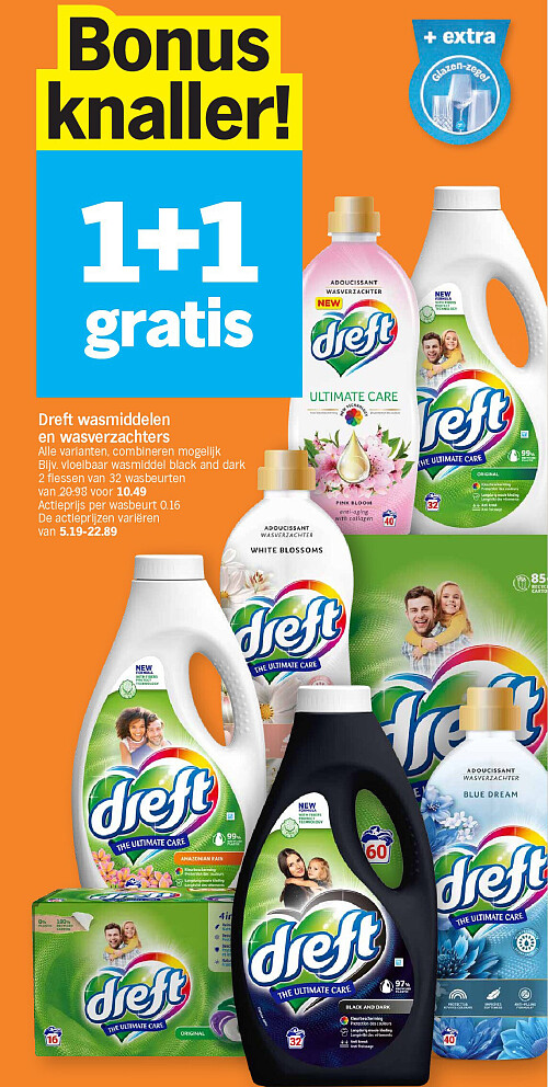 Dreft wasmiddelen en wasverzachters