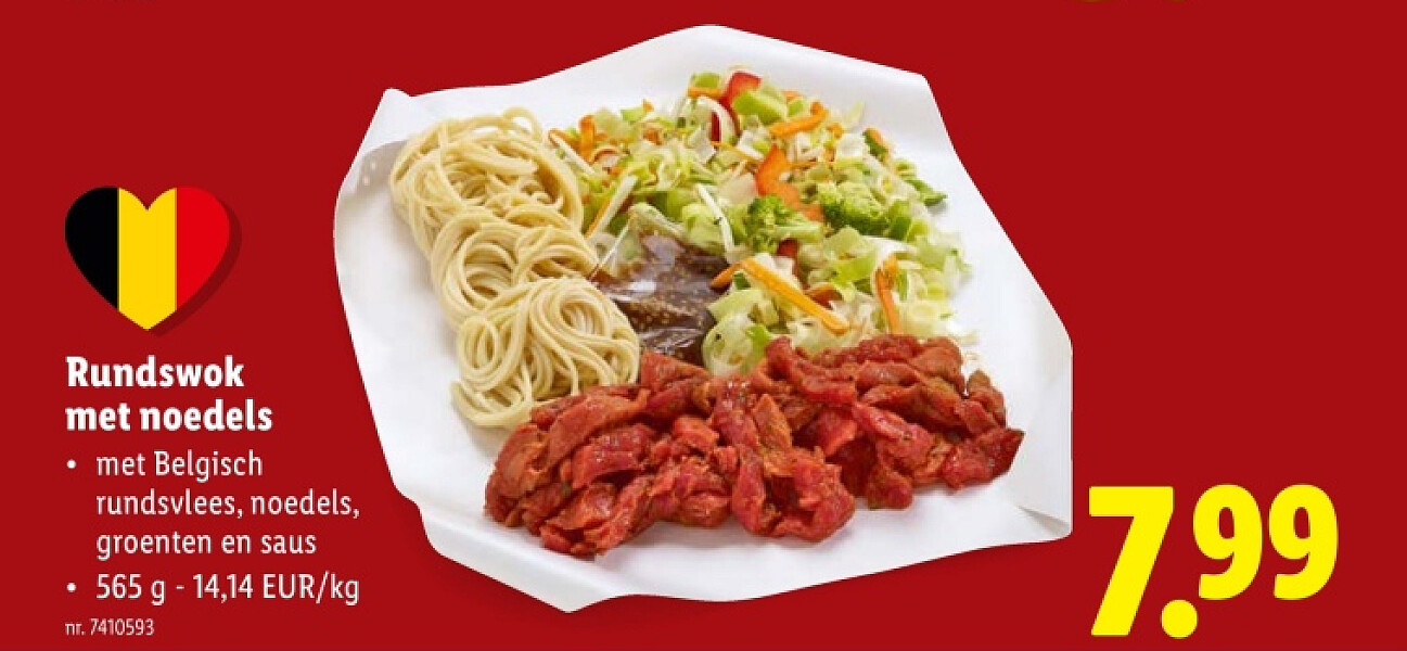 Rundswok met noedels