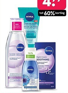 NIVEA face washes, scrubs en gezichtscrème tubes 50 ml