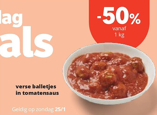 verse balletjes in tomatensaus
