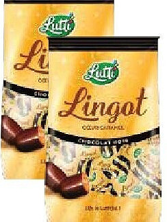 Lingot bonbons chocolat noir caramel Lutti 250 g