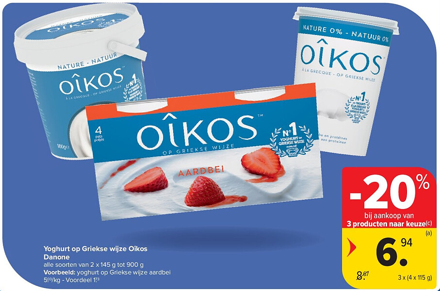 Yoghurt op Griekse wijze Oîkos Danone