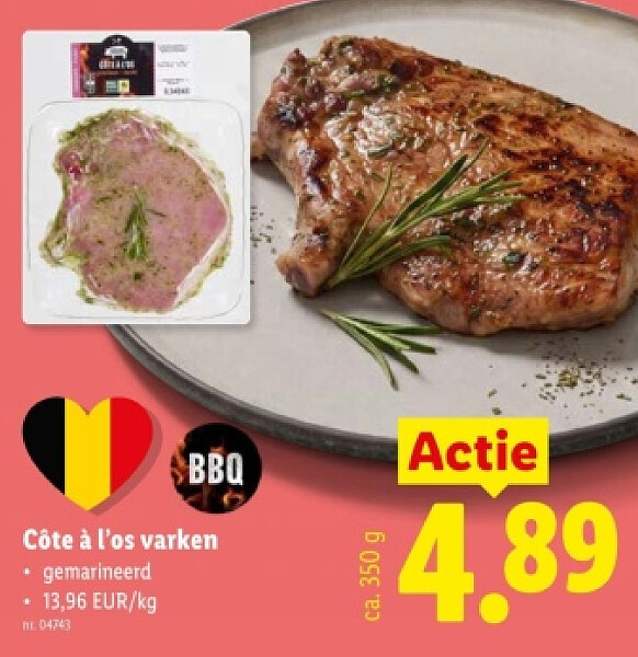 Côte à l'os varken