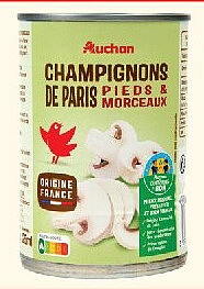 Champignons de Paris pieds et morceaux