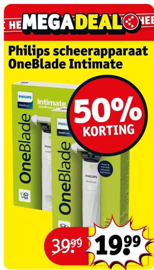 Philips scheerapparaat OneBlade Intimate