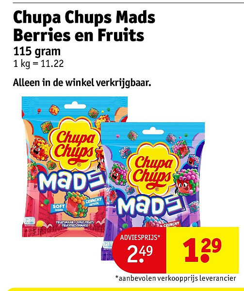 Chupa Chups Mads Berries en Fruits