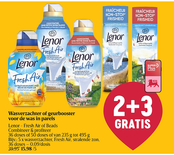 Wasverzachter of geurbooster voor de was in parels