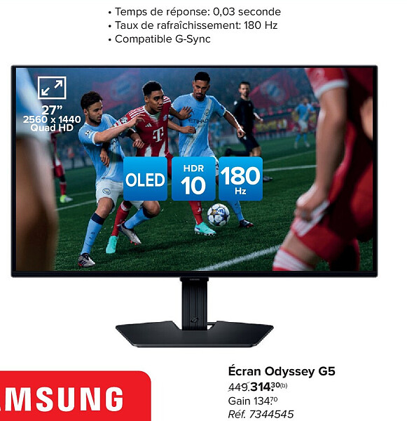 SAMSUNG Écran Odyssey G5