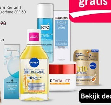 Dames gezichtsverzorging van NIVEA, L'Oréal Paris, Biodermal, Dr. Van der Hoog, Earth Line, RoC, Celenes en Bioré