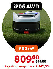 Op deze Segway Navimow robotmaaiers: i206 AWD