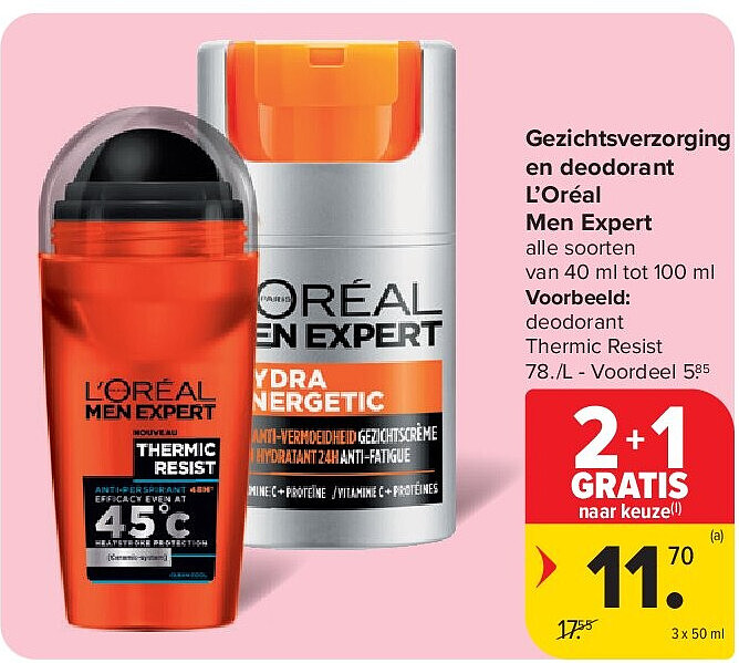 Gezichtsverzorging en deodorant L’Oréal Men Expert