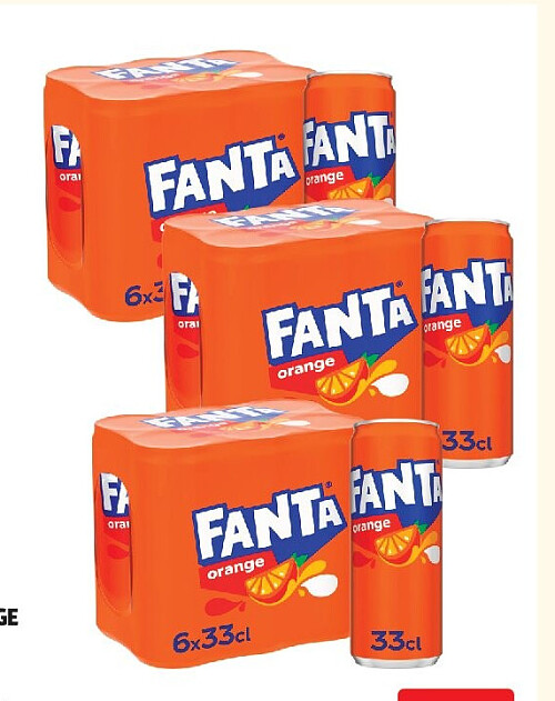 Fanta Orange canettes 6 x 33 cl