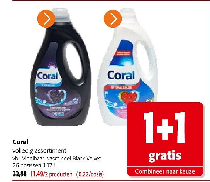 Coral Vloeibaar wasmiddel Black Velvet 26 dosissen 1,17 L
