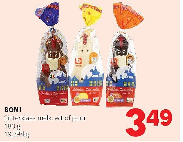 BONI Sinterklaas melk, wit of puur