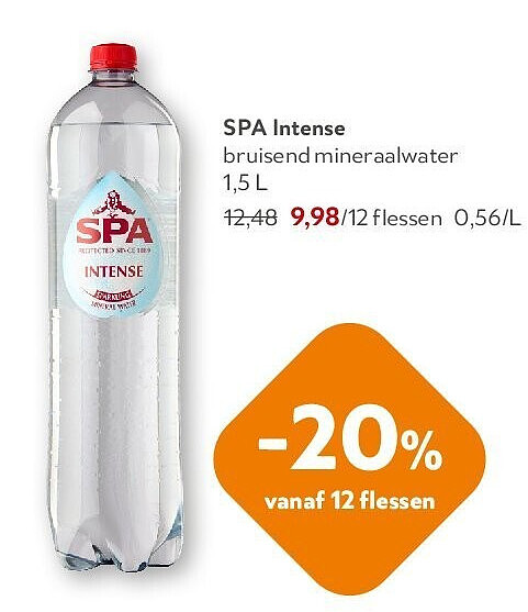 SPA Intense bruisend mineraalwater 1,5 L