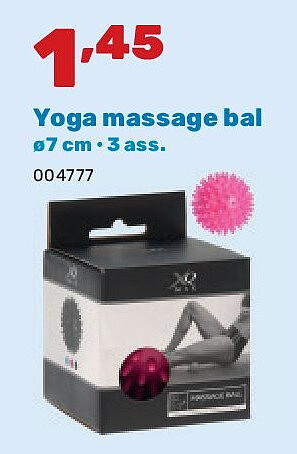 Yoga massage bal ø7 cm • 3 ass.