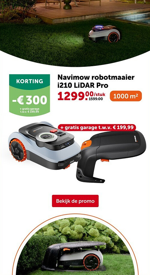 Navimow robotmaaier i210 LiDAR Pro
