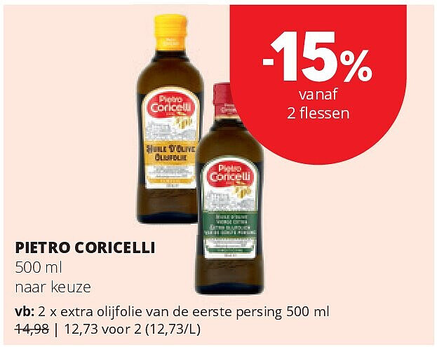 PIETRO CORICELLI extra olijfolie van de eerste persing 500 ml