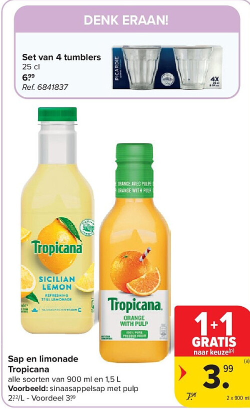Sap en limonade Tropicana