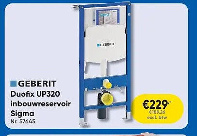 GEBERIT Duofix UP320 inbouwreservoir Sigma Nr. 57645