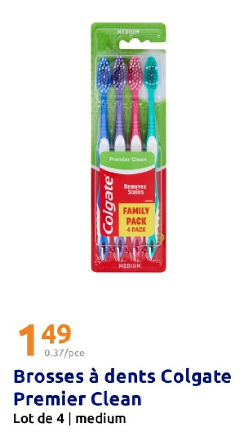 Brosses à dents Colgate Premier Clean