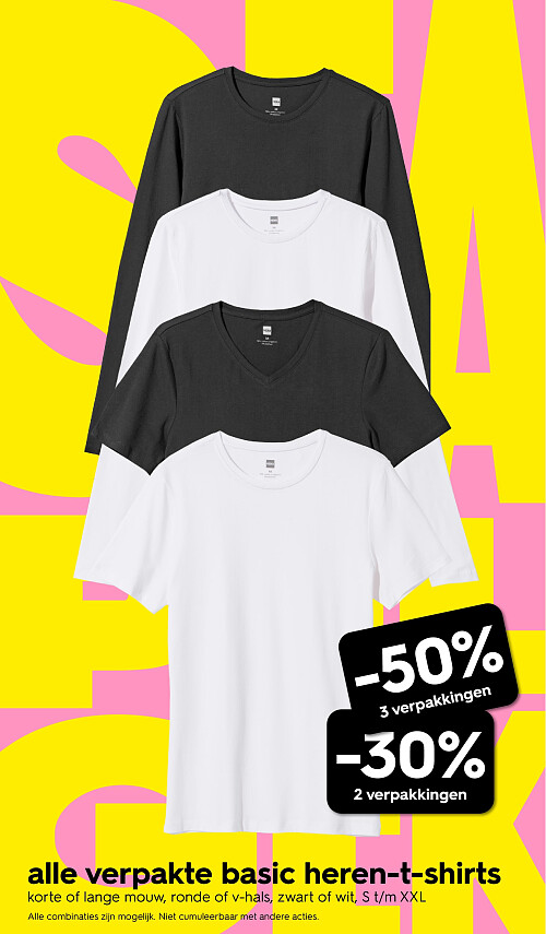 alle verpakte basic heren-t-shirts