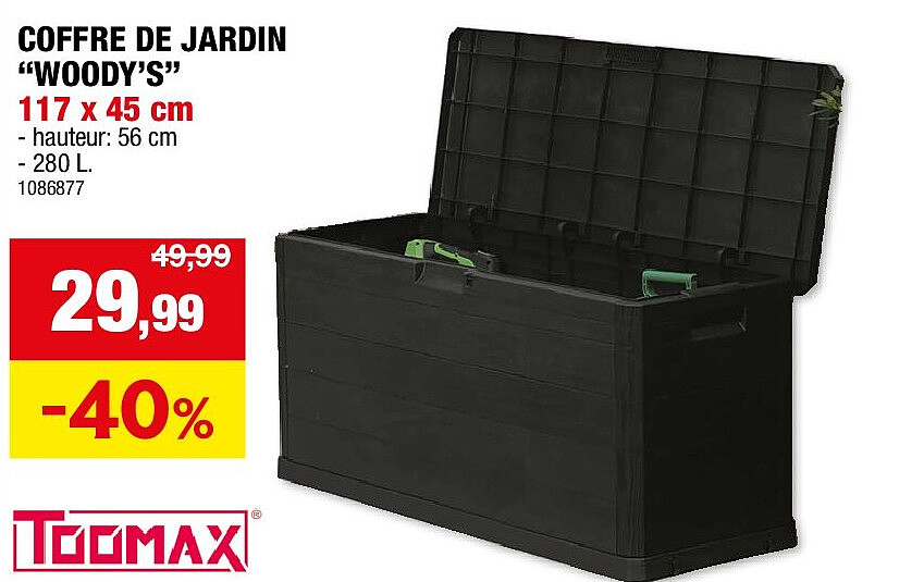 COFFRE DE JARDIN “WOODY’S” 117 x 45 cm