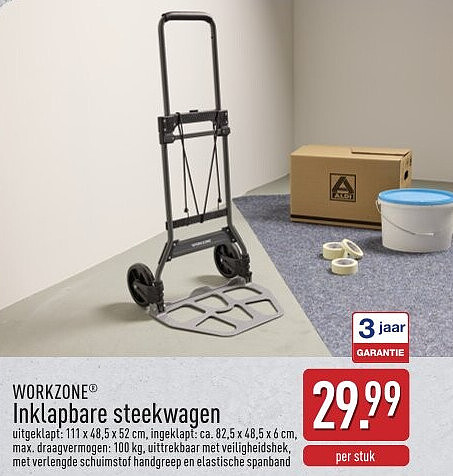 Inklapbare steekwagen