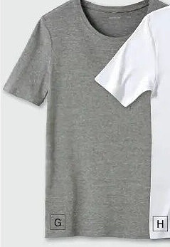Lot de 2 T-shirts col rond