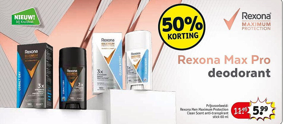 Rexona Men Maximum Protection Clean Scent anti-transpirant stick 60 ml